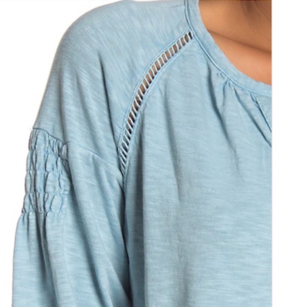 Frye Smocked Knit Peasant Flowy Top  L NWT - Picture 5 of 8
